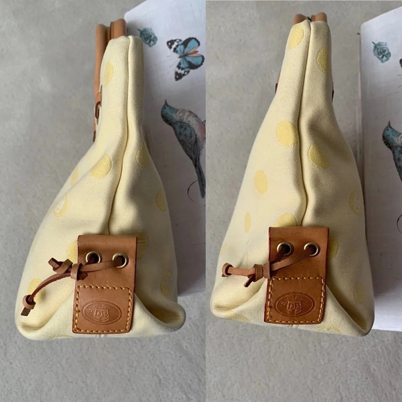 DOONEY & BOURKE Bag Tassel Canvas Satchel shoulder bag Tote in polka dot - Picture 7 of 15